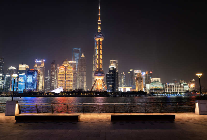 上海夜景璀璨图片