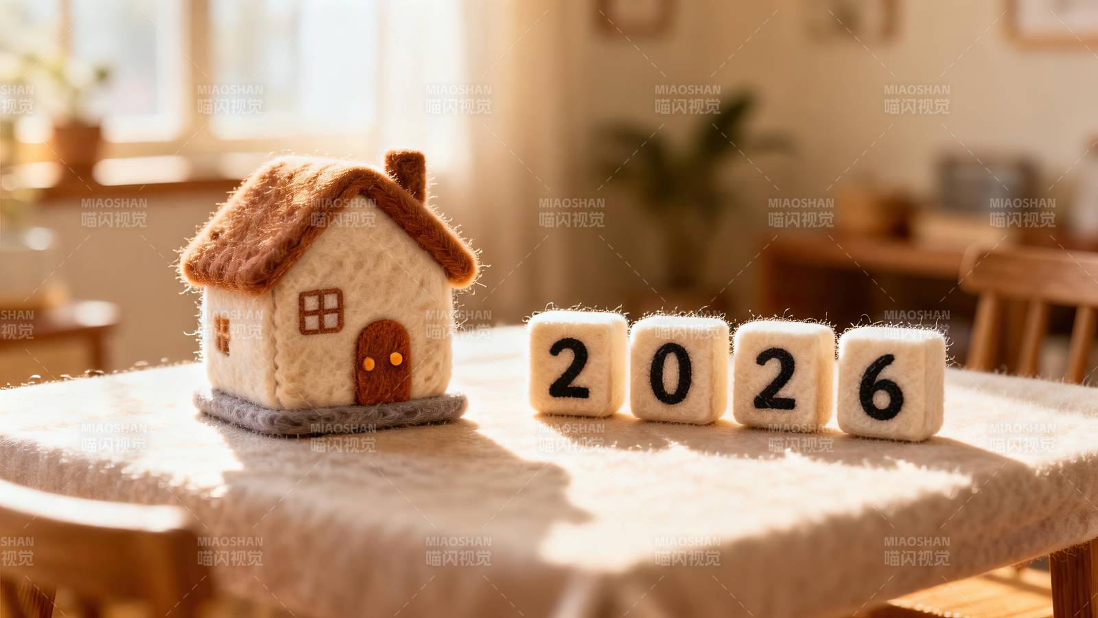 手工小屋与2026数字摆件图片