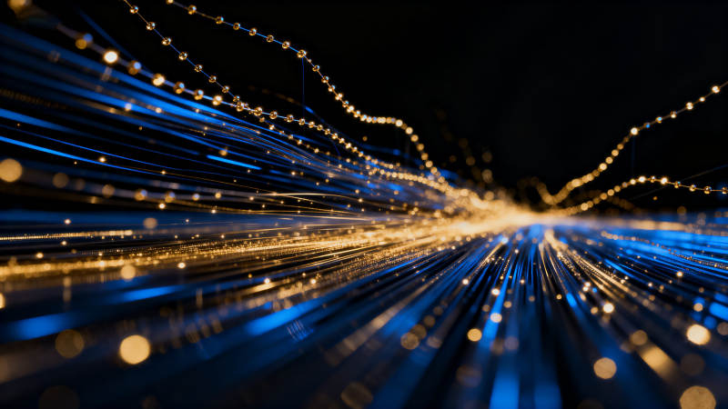 光纤数据流科技感图片