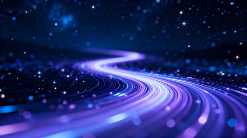 紫色光轨抽象背景图片