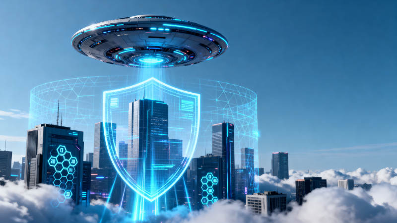 未来城市科技防护图片