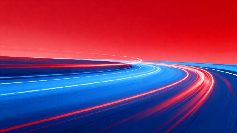 红色背景公路光轨图片