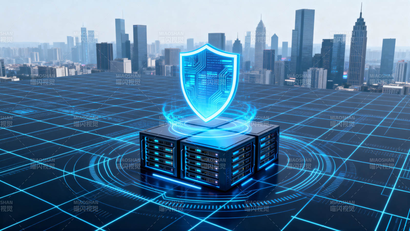 城市网络安全防护科技图片