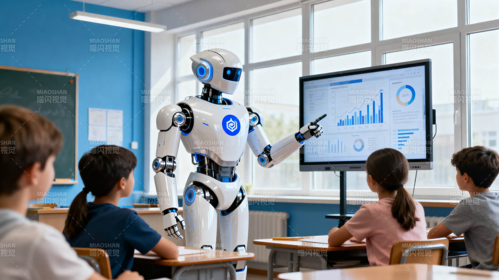 机器人教室教学场景图片