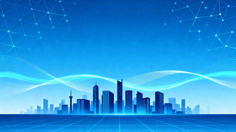 科技城市背景设计图片