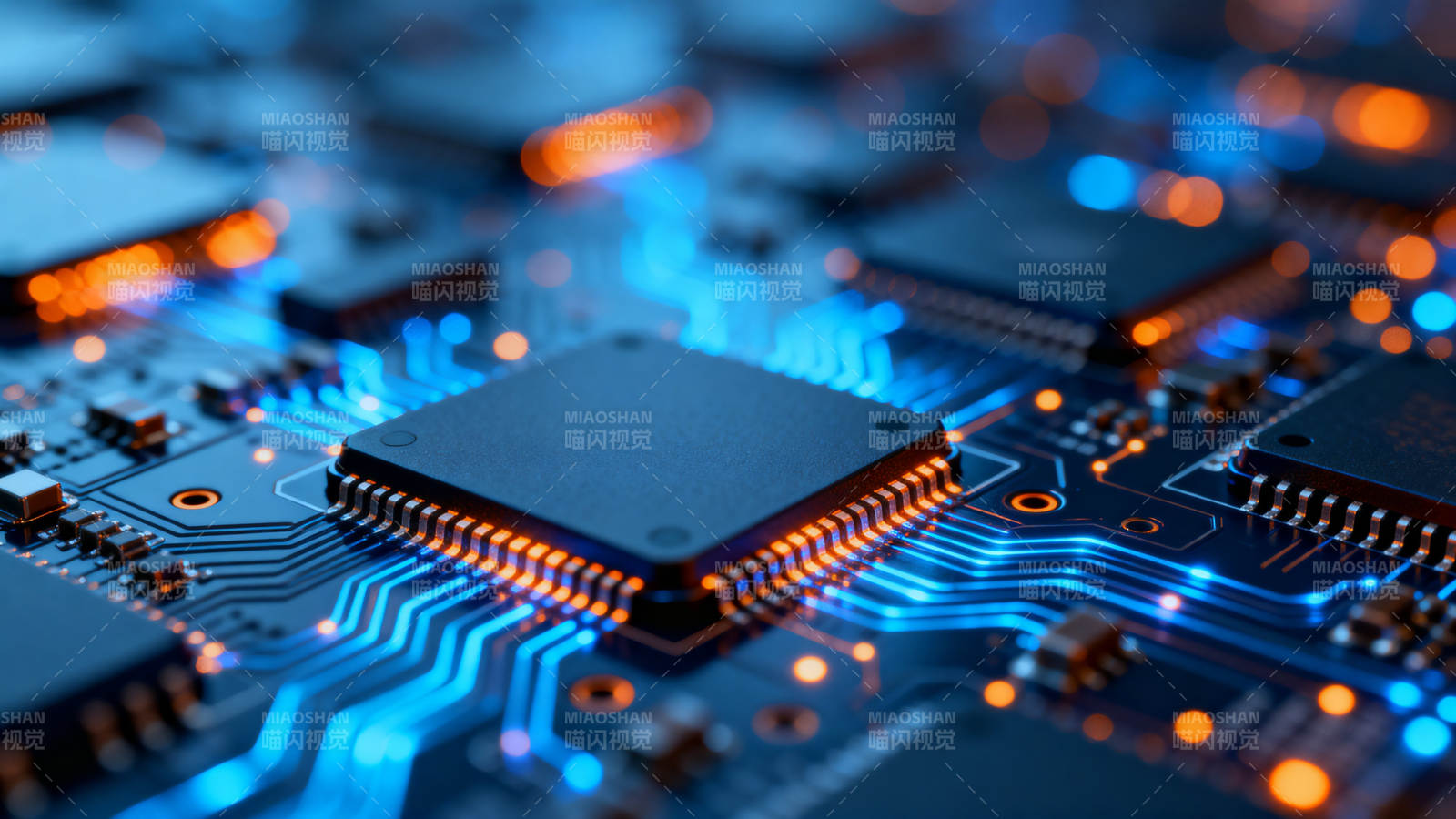 芯片电路科技感特写图片