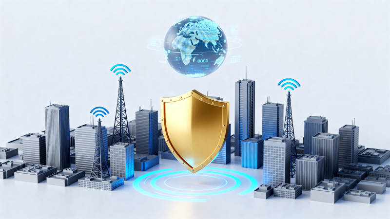 网络安全城市防护科技图片