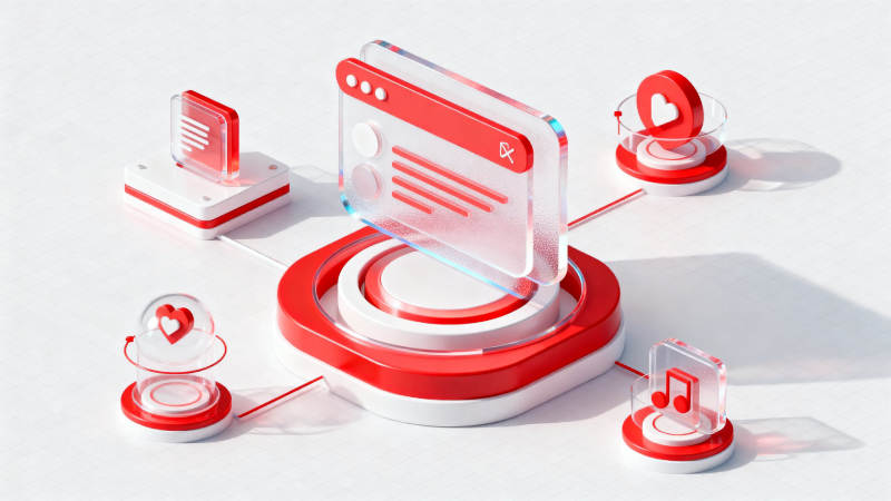 科技图标连接系统设计图片