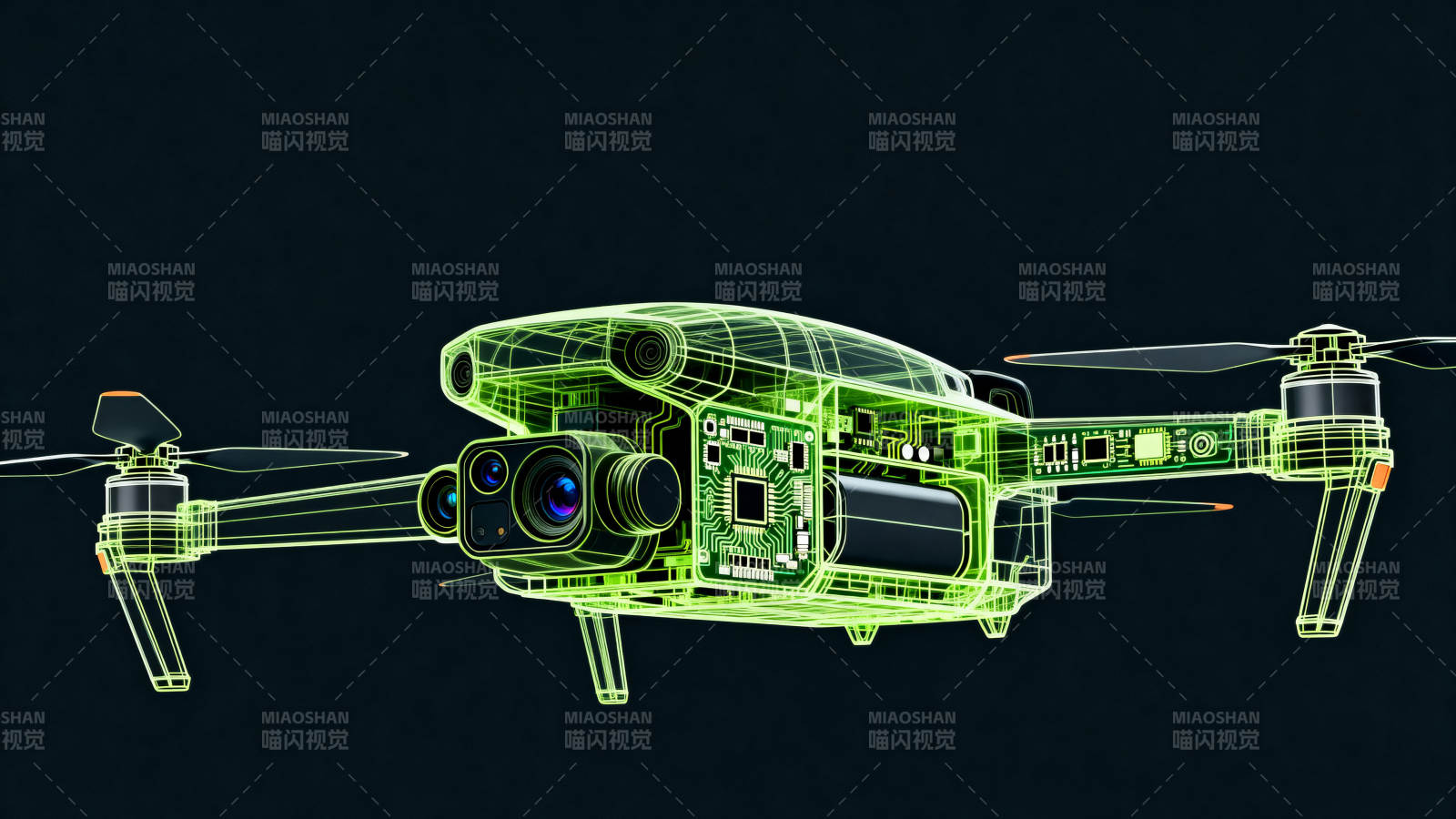 无人机内部结构透视图图片