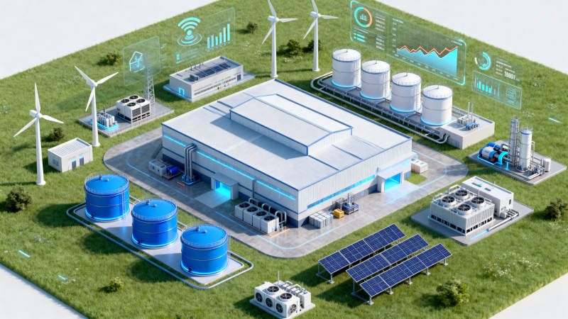 智能工厂与清洁能源系统图片