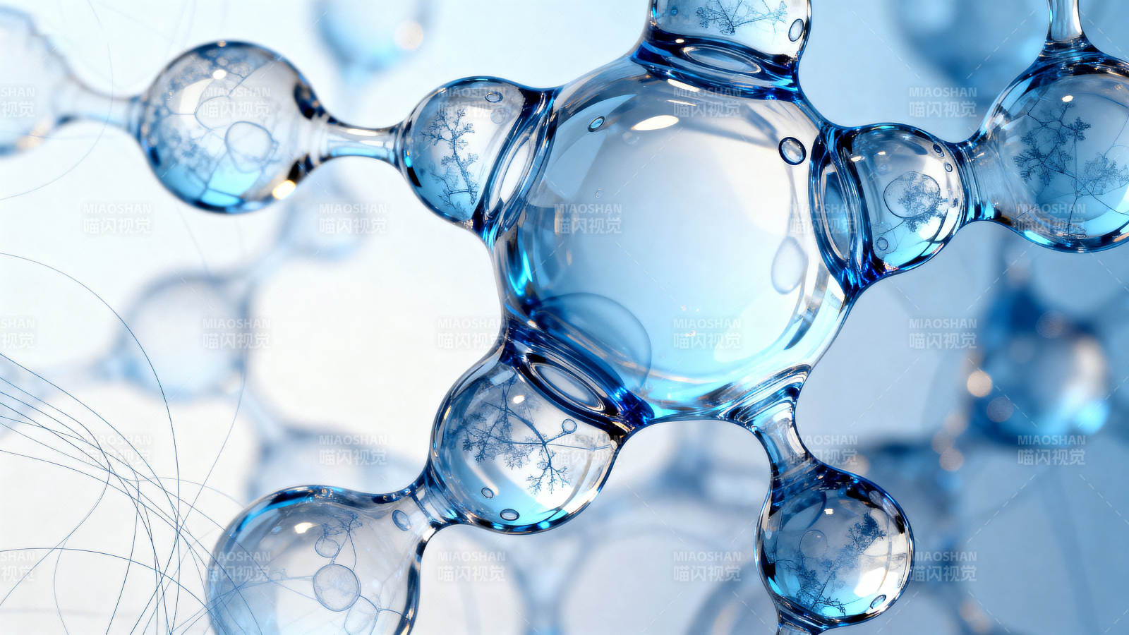 分子结构科技感背景图片