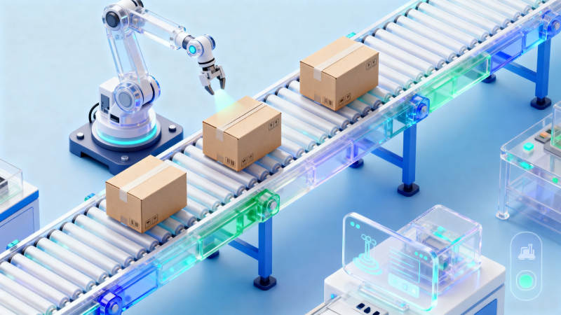 自动化生产线机械臂操作图片