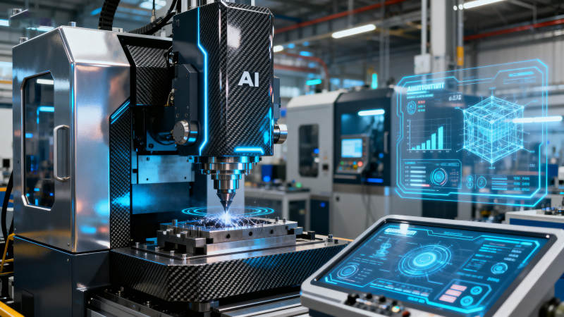 智能机床AI自动化加工图片