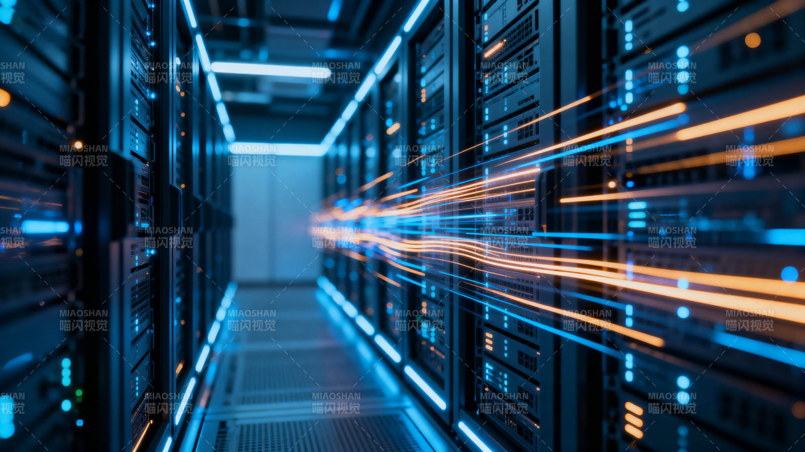 数据中心服务器机房内部图片