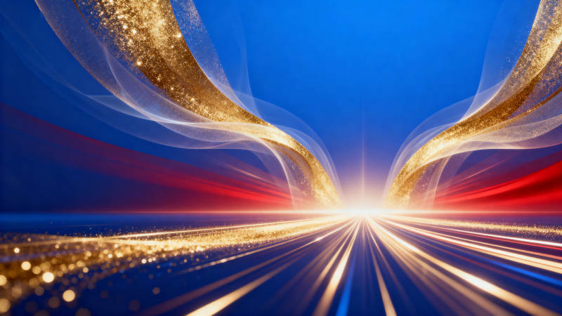 金色光束抽象背景图片