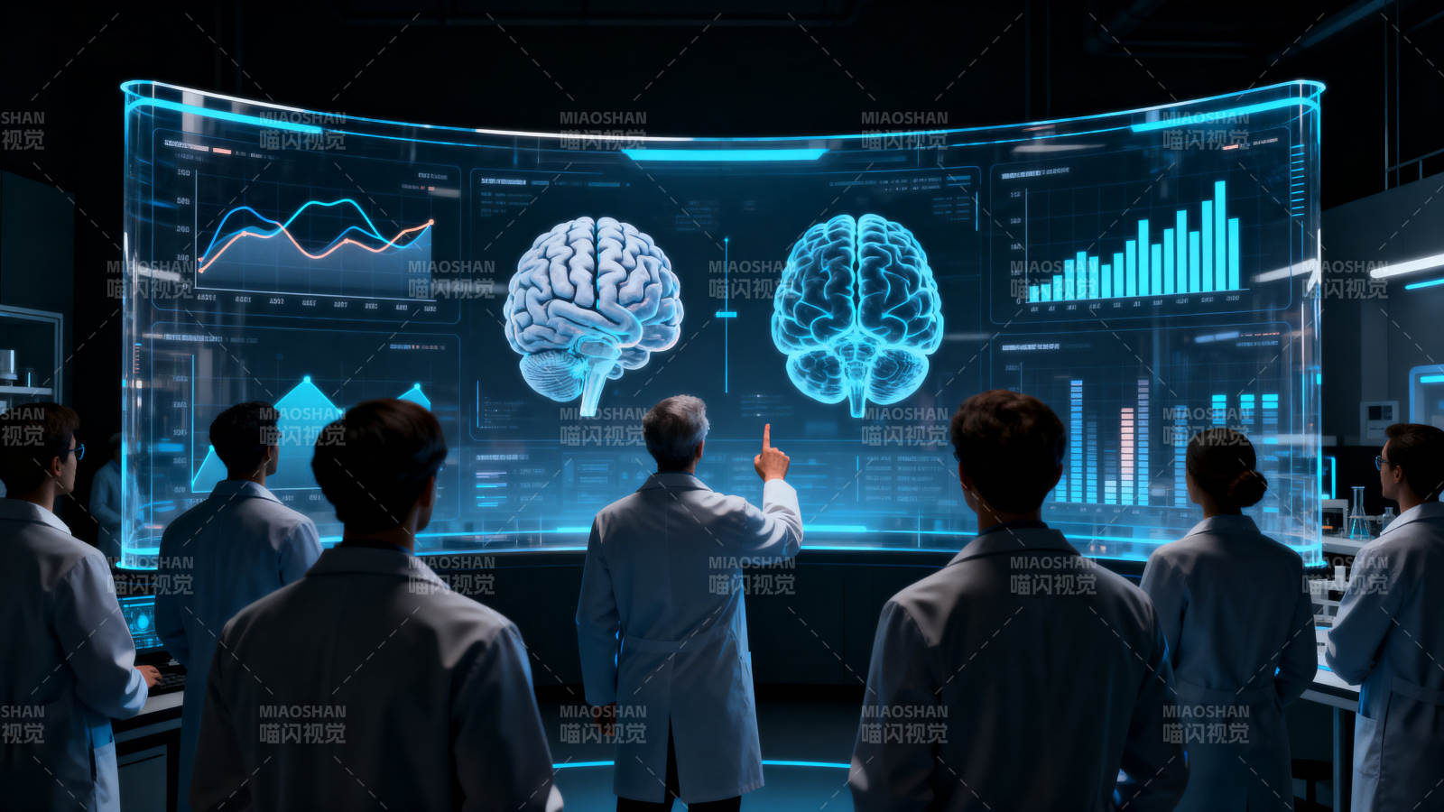 科学家研究大脑科技展示图片