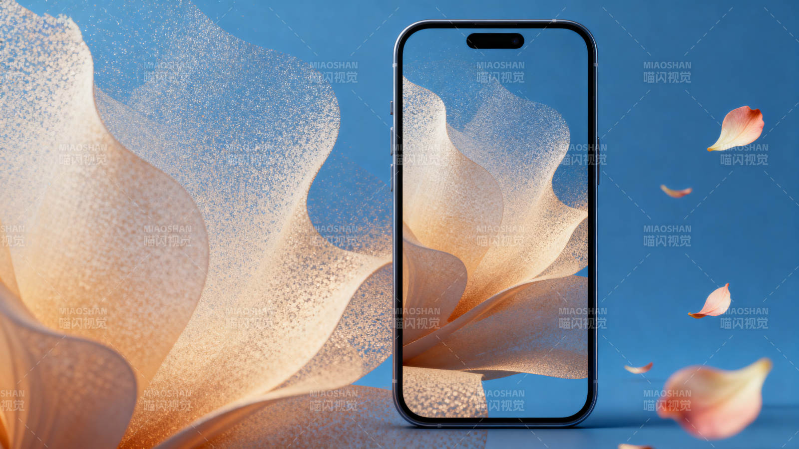 智能手机屏幕艺术花瓣图片