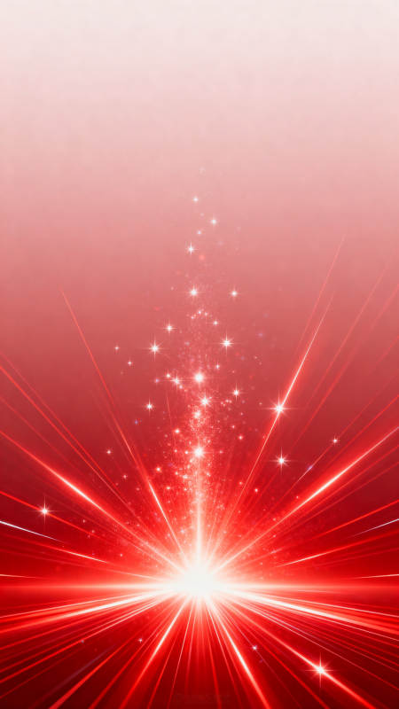 红色光束放射背景图片