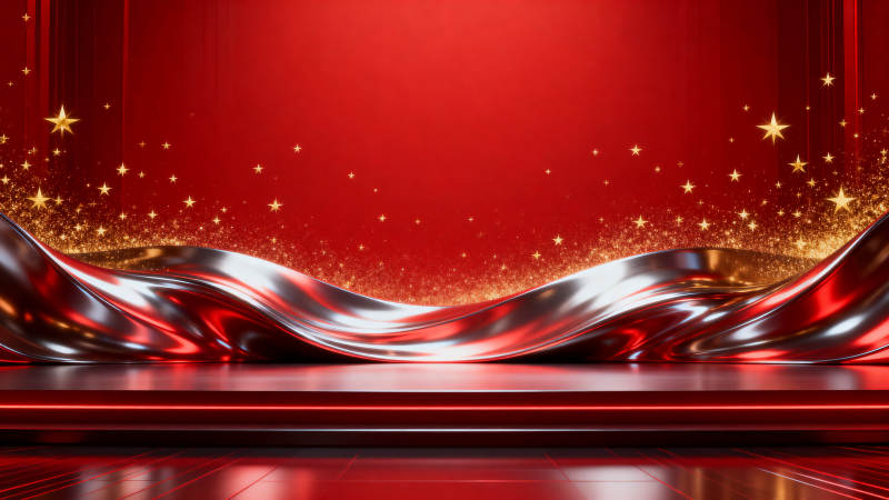 红色舞台背景设计图片