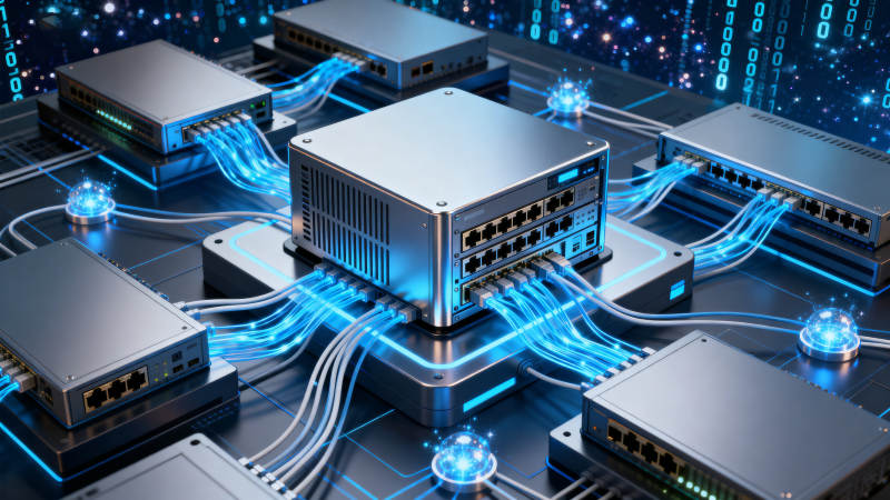 网络设备连接数据中心图片