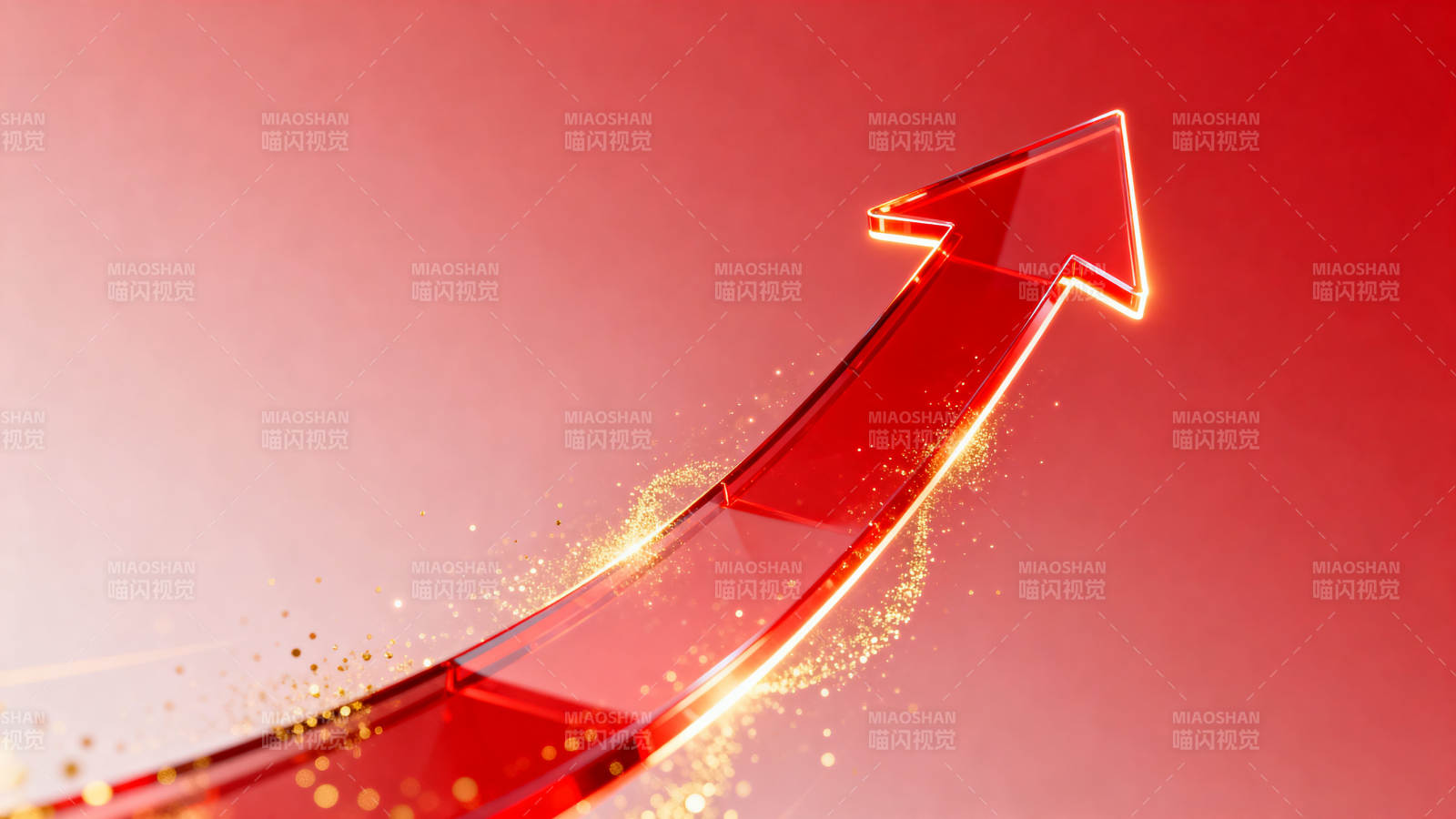 红色上升箭头寓意增长图片