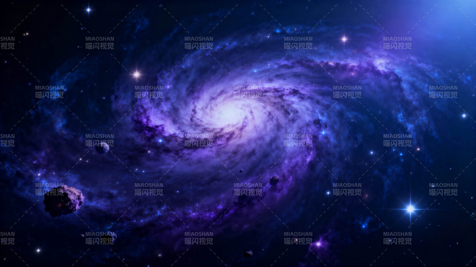 紫色星系旋涡宇宙图片