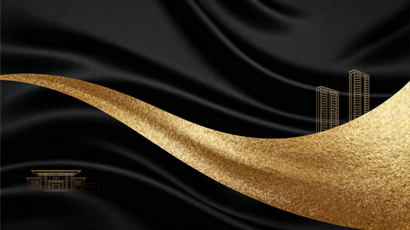 黑金背景建筑线条设计图片