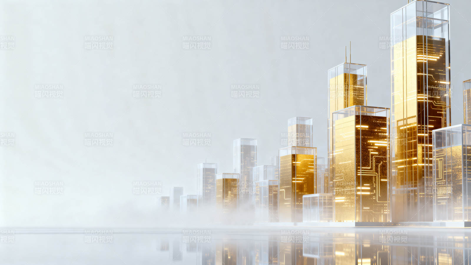 金色高楼未来城市图片