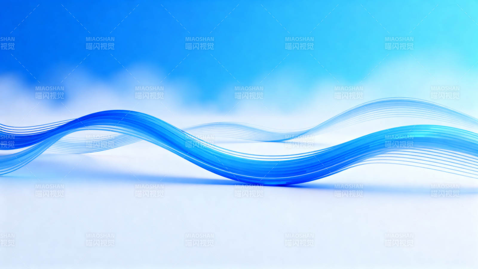 蓝色抽象波浪背景设计图片