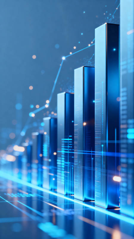 科技数据增长图表图片