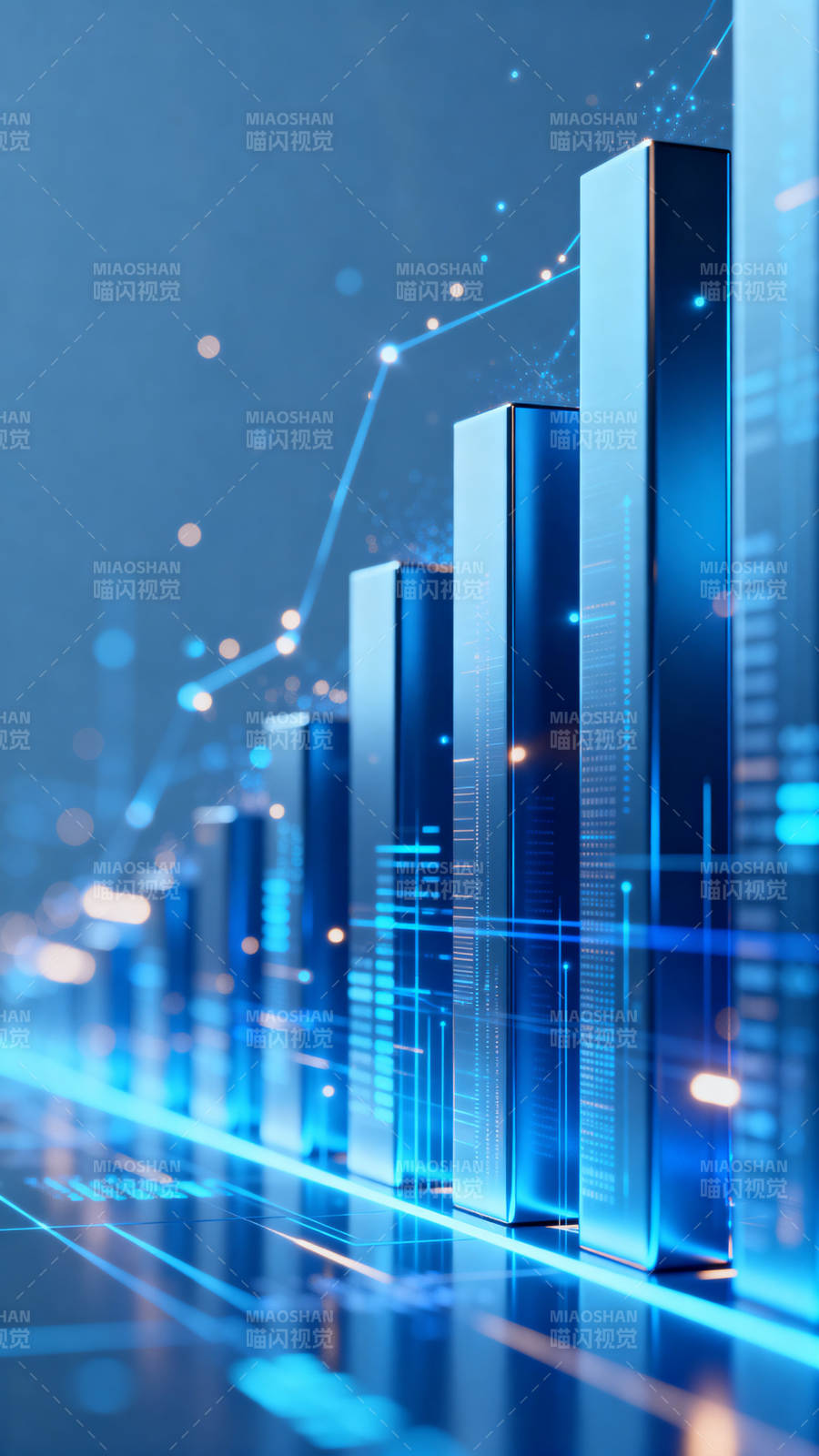 科技数据增长图表图片