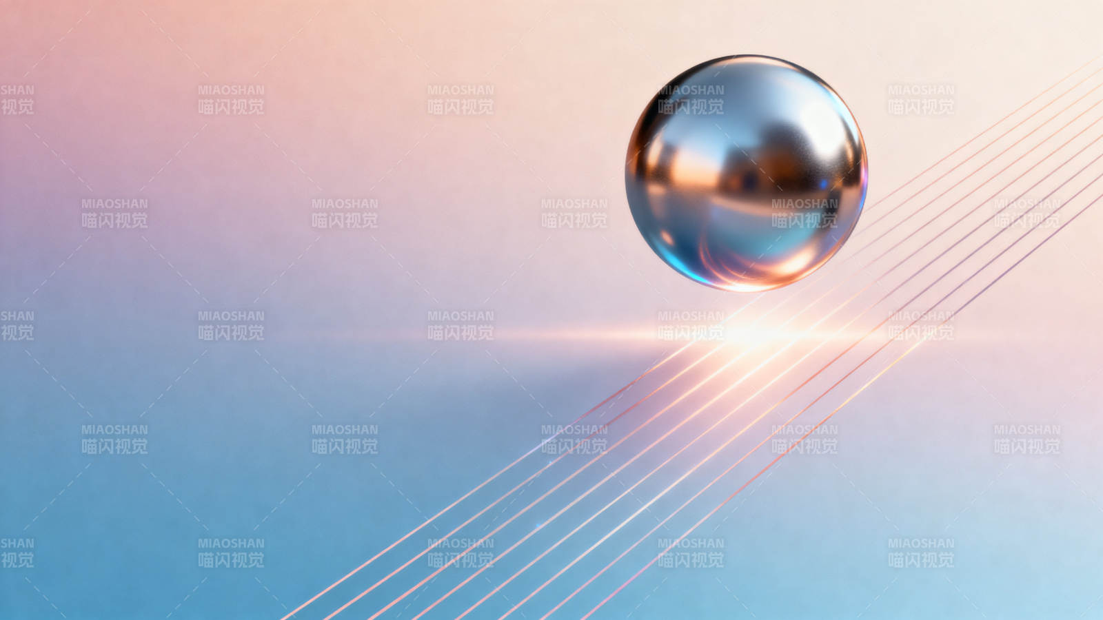 金属球渐变背景科技感图片