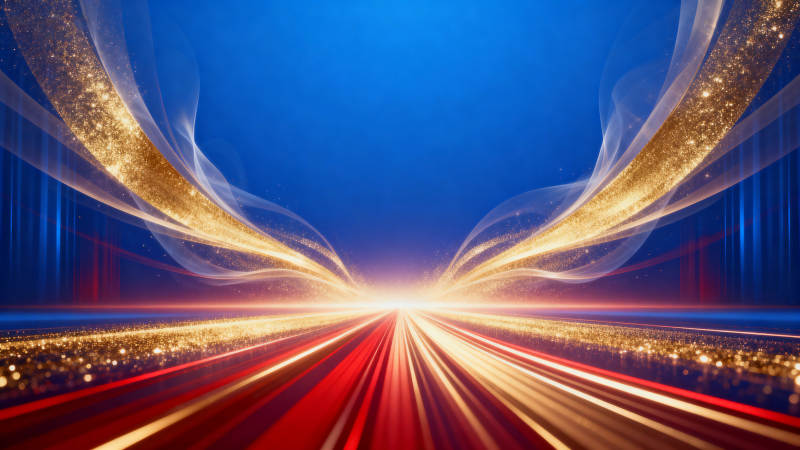 金色光束抽象背景图片