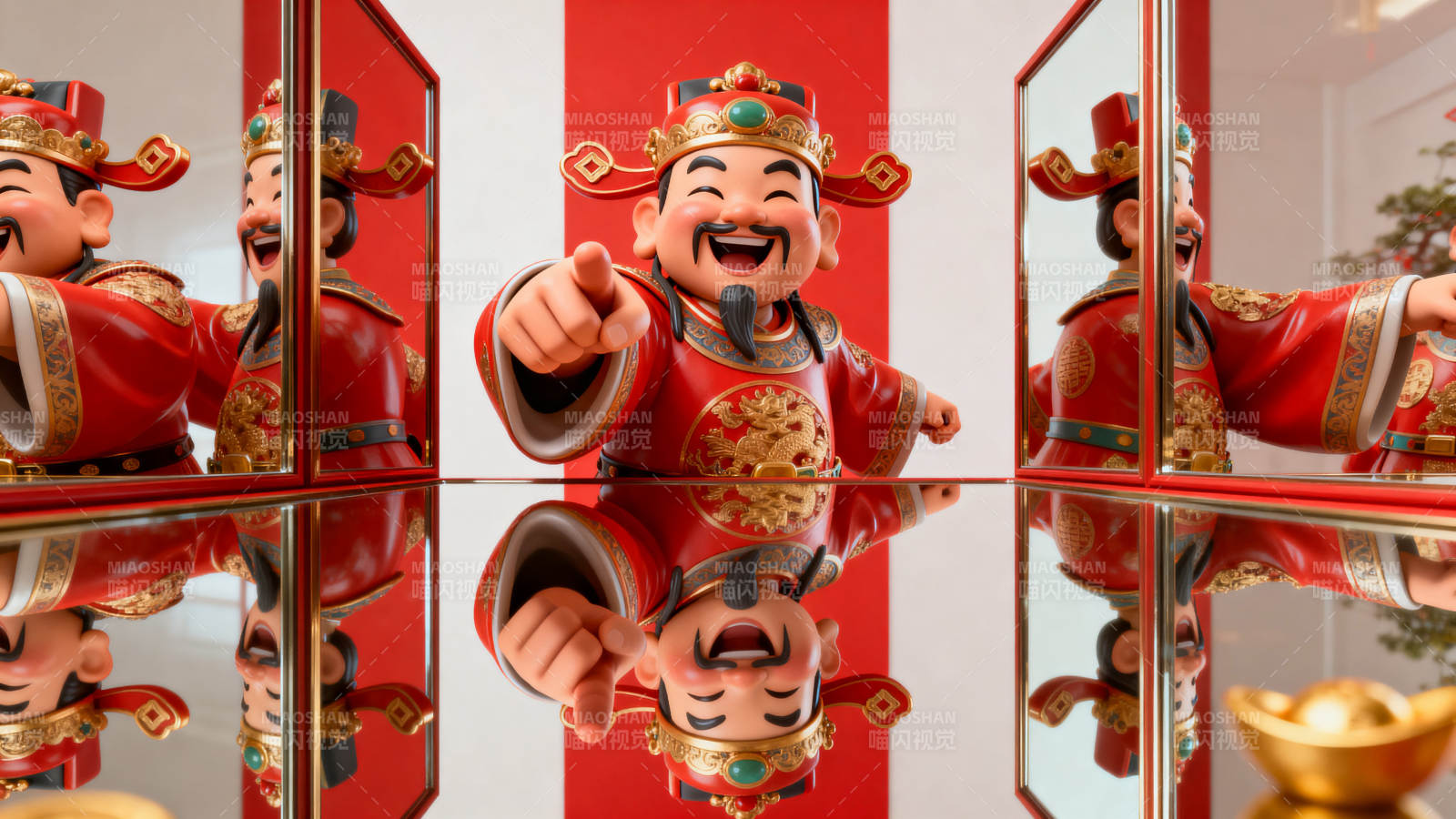 财神爷招财进宝图片