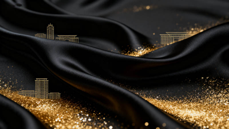 黑金质感建筑线条图片