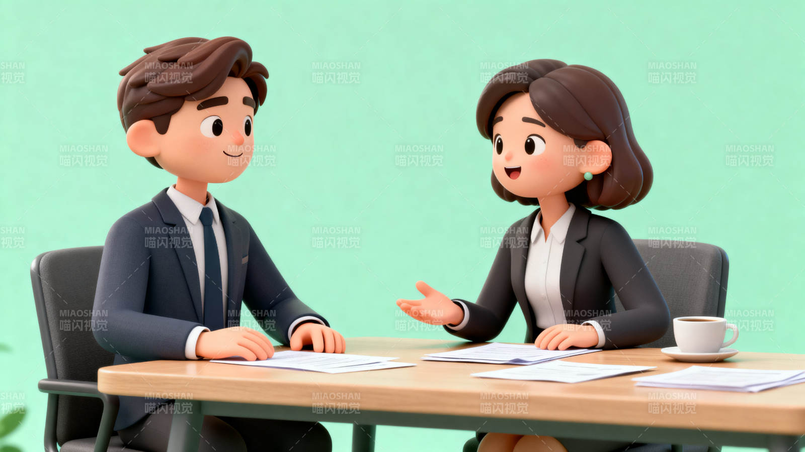 商务面试洽谈会议交流图片