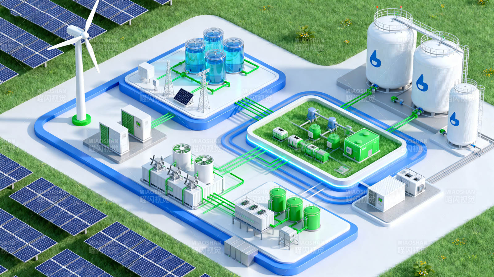 新能源绿色能源工厂图片