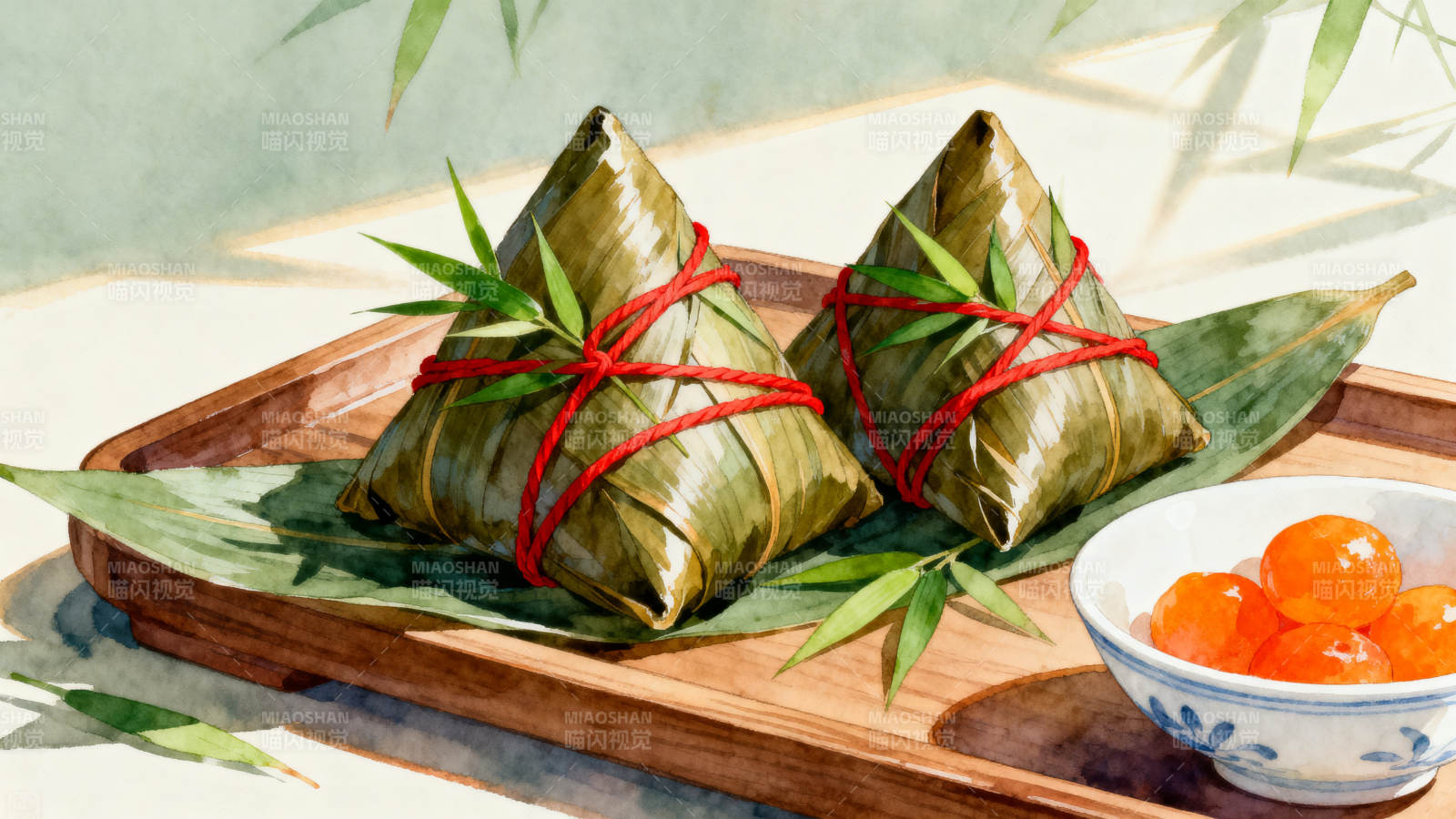 端午节粽子与蛋黄图片