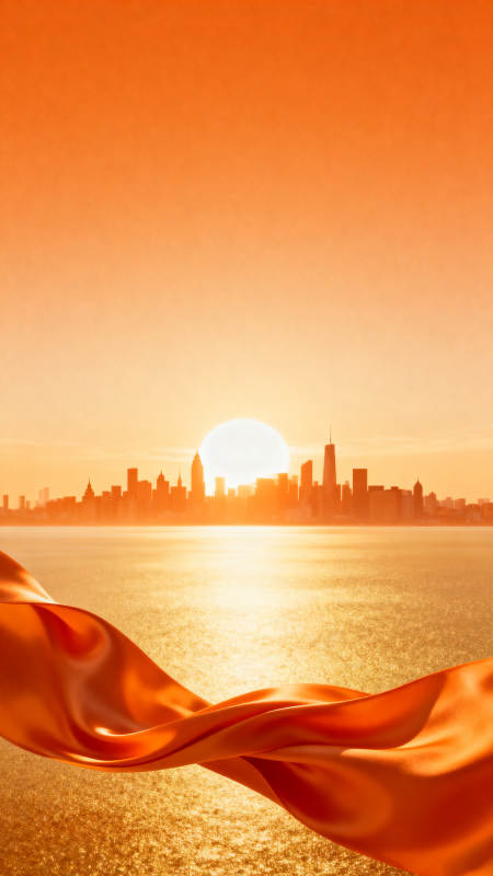 日出城市天际线图片