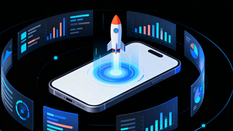 手机科技数据启动火箭图片