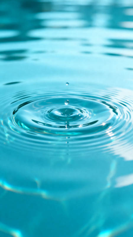 水滴落入水面涟漪图片