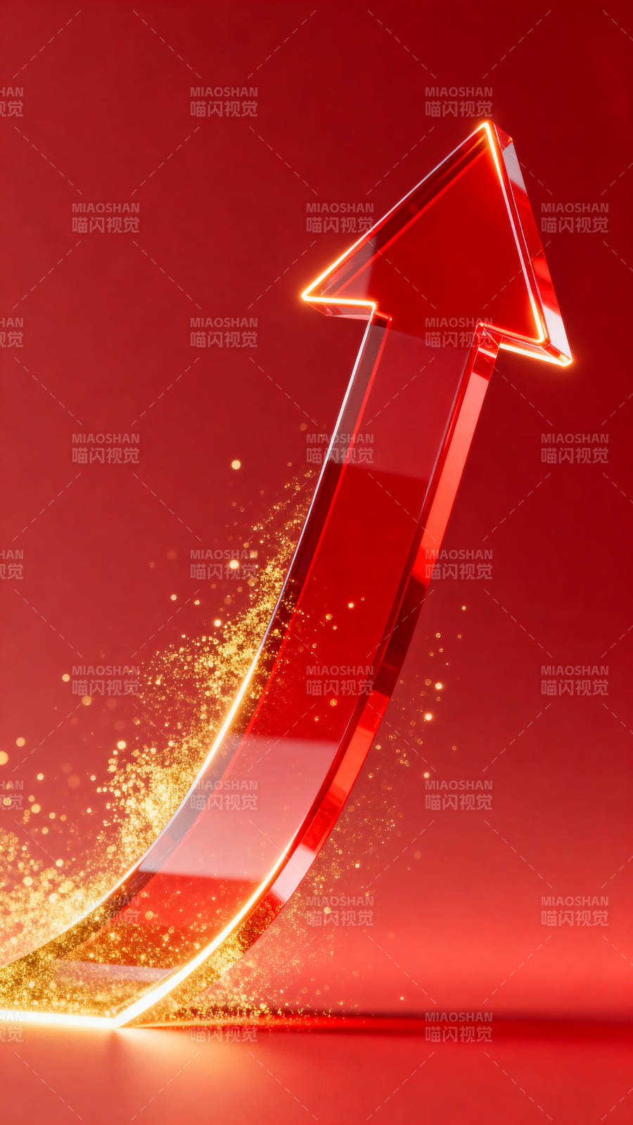 红色上升箭头寓意增长图片