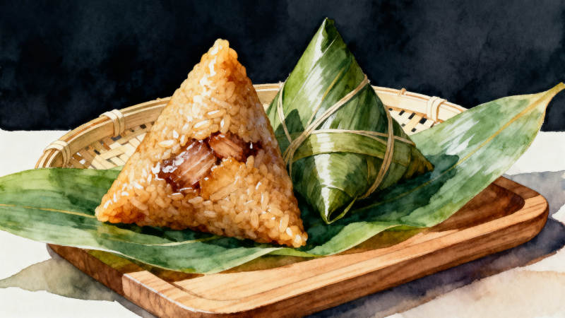 端午节美味粽子特写图片