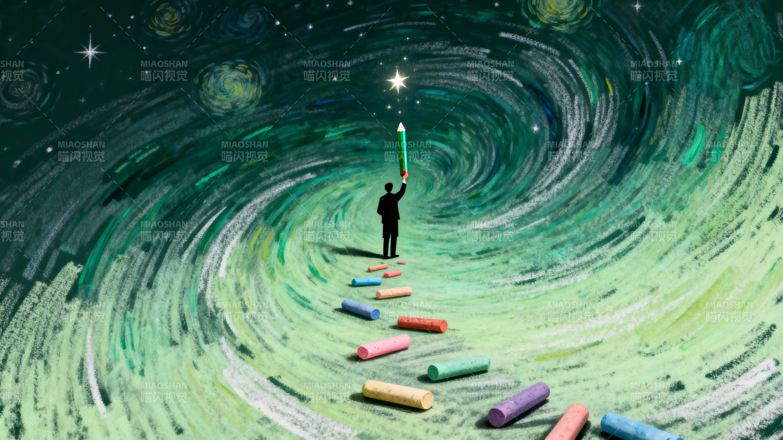 星空下的创作之路图片