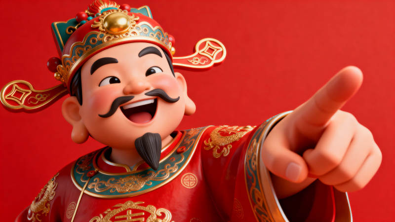 财神爷招财进宝图片