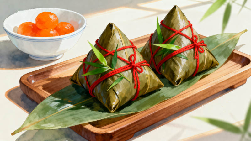 端午节粽子与咸蛋黄图片