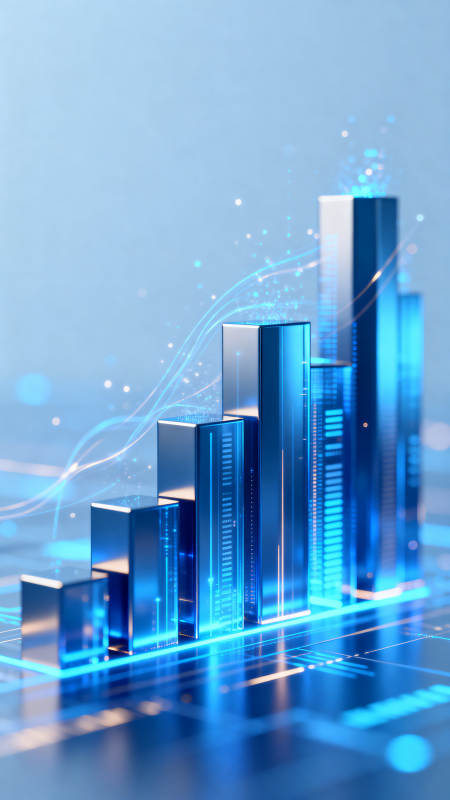 科技感数据增长图表图片