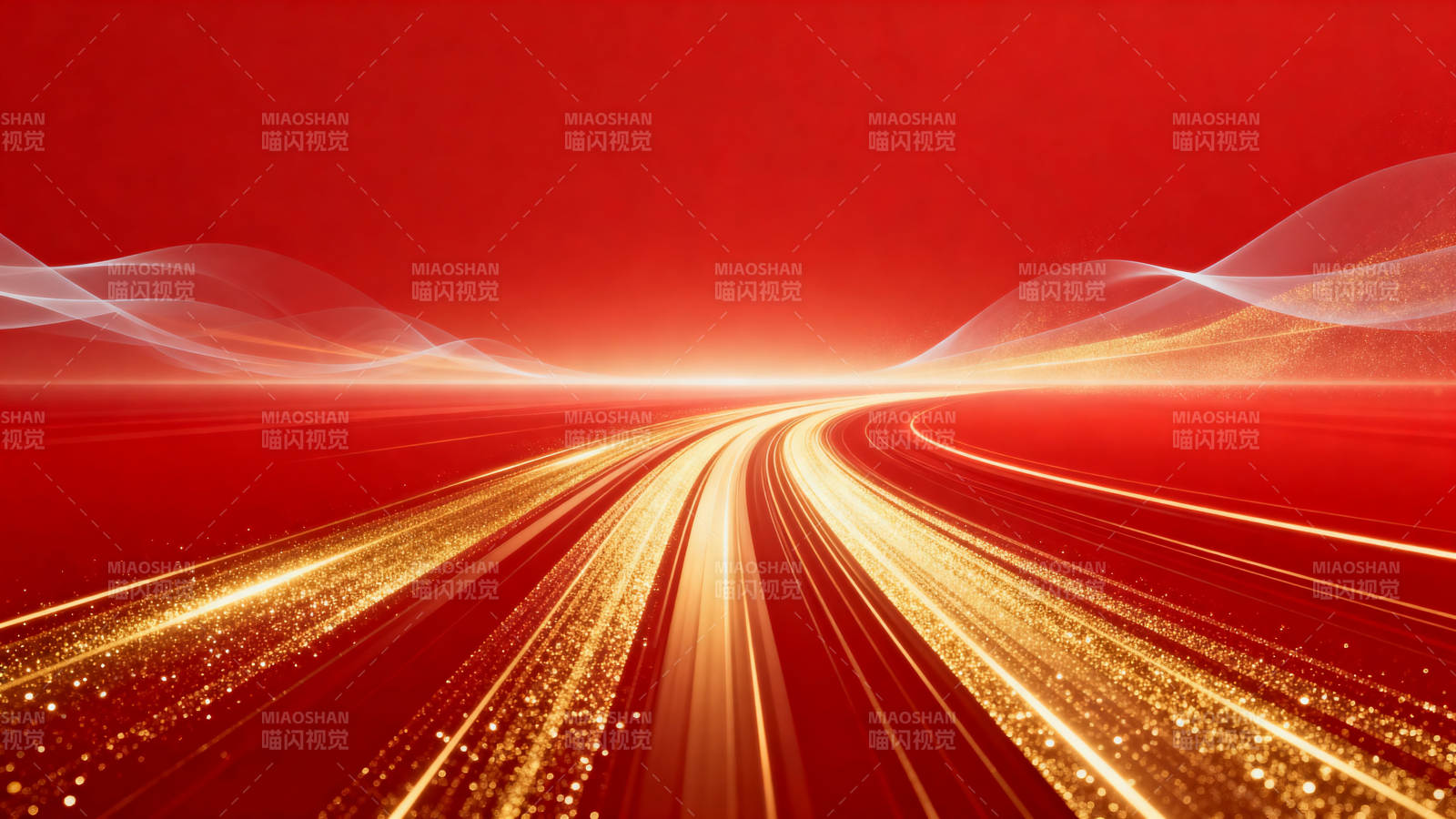 红色背景金色光束抽象背景图片