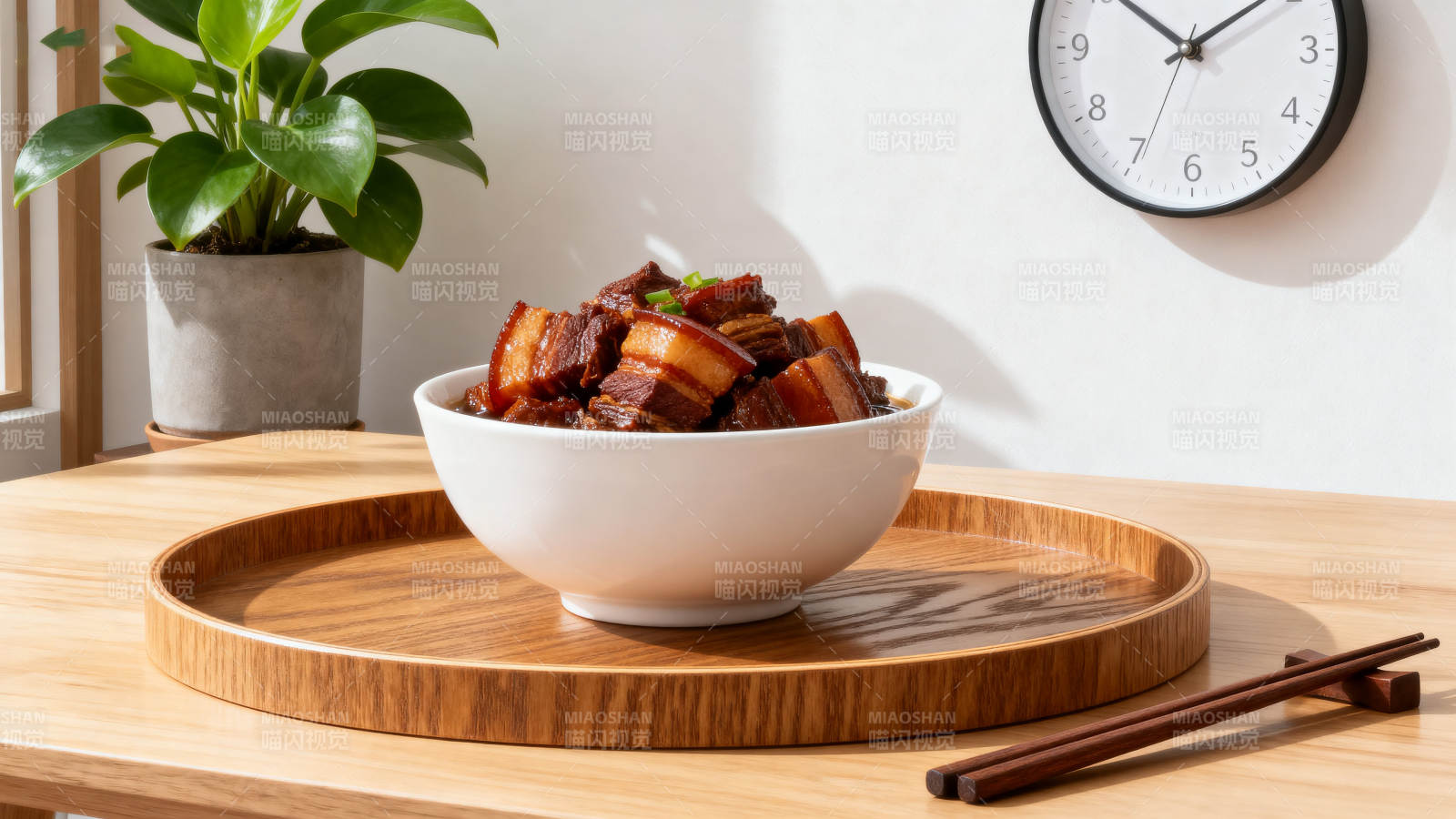 红烧肉美食特写图片