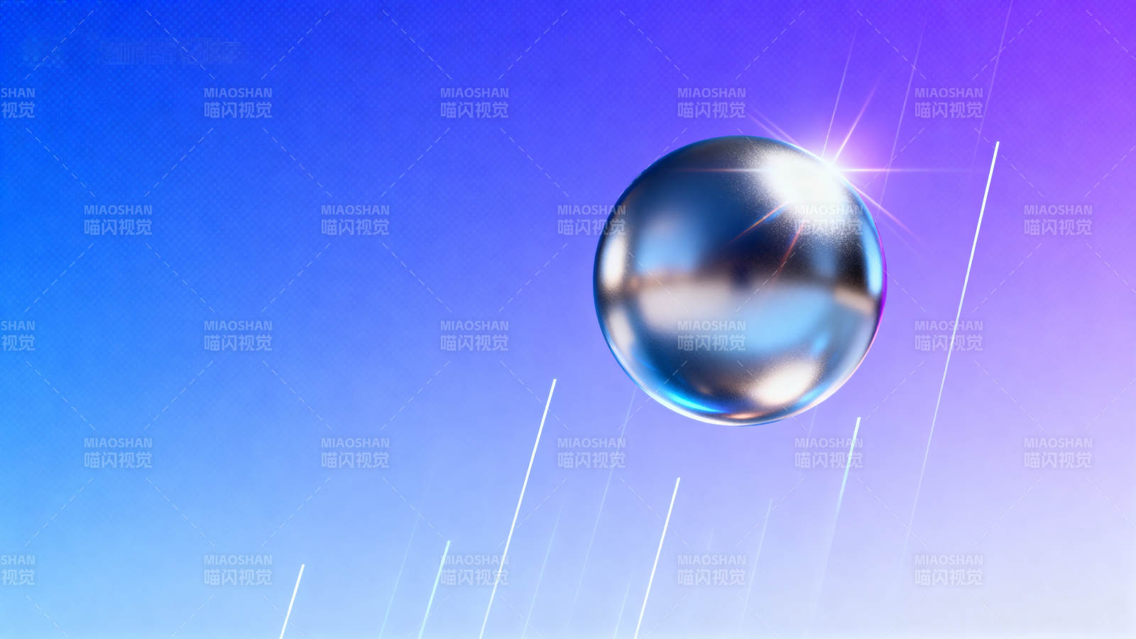 金属球渐变背景科技感图片